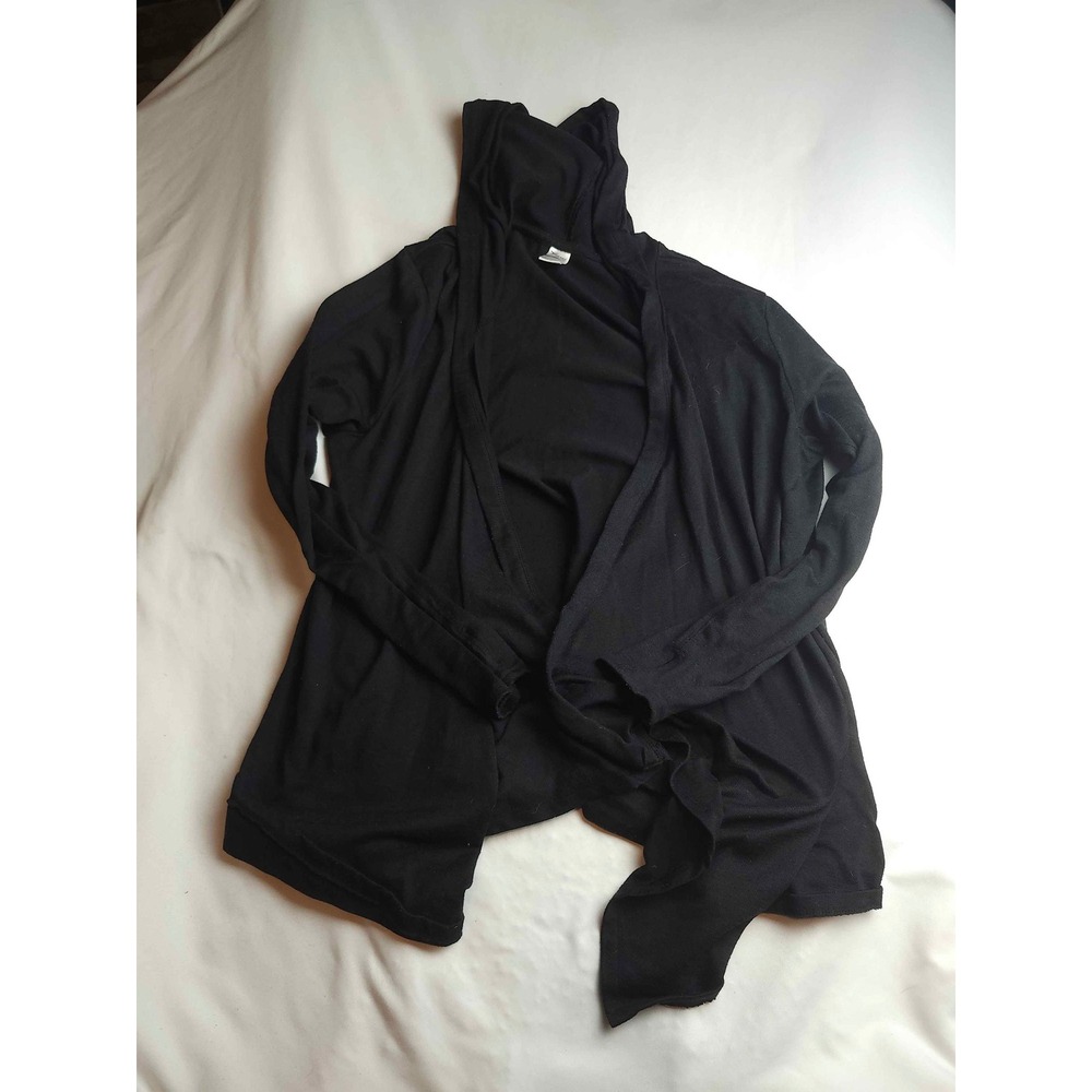 Old Navy Active Go-Dry Black Hooded Open Front Cardigan Wrap XXL Womens